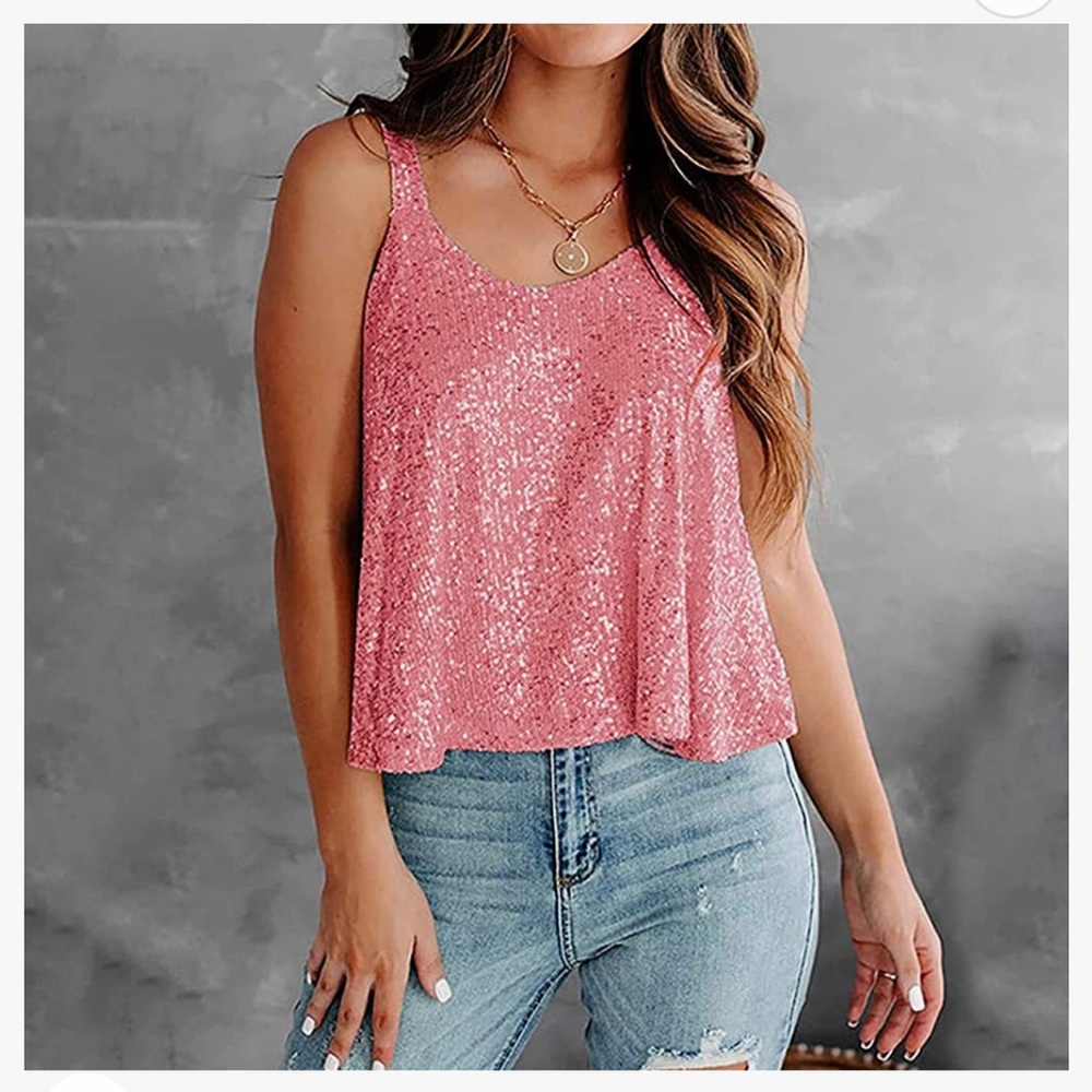 Sparkle Top-pink - Picture 3 of 8